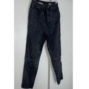 Distressed Black Jeans